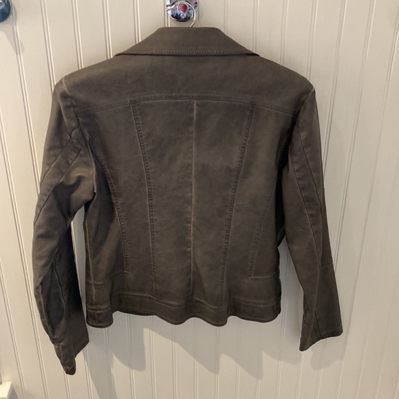 Vegan leather biker jacket - Picture 2 of 2